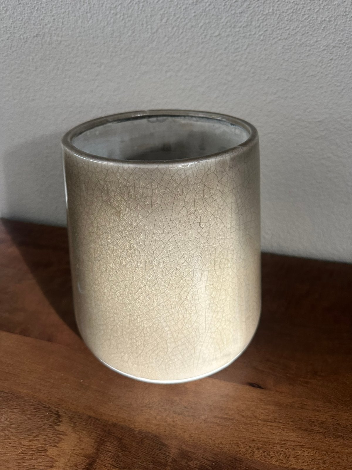Sia bloempot vaas, Ophalen, Zo goed als nieuw, Beige