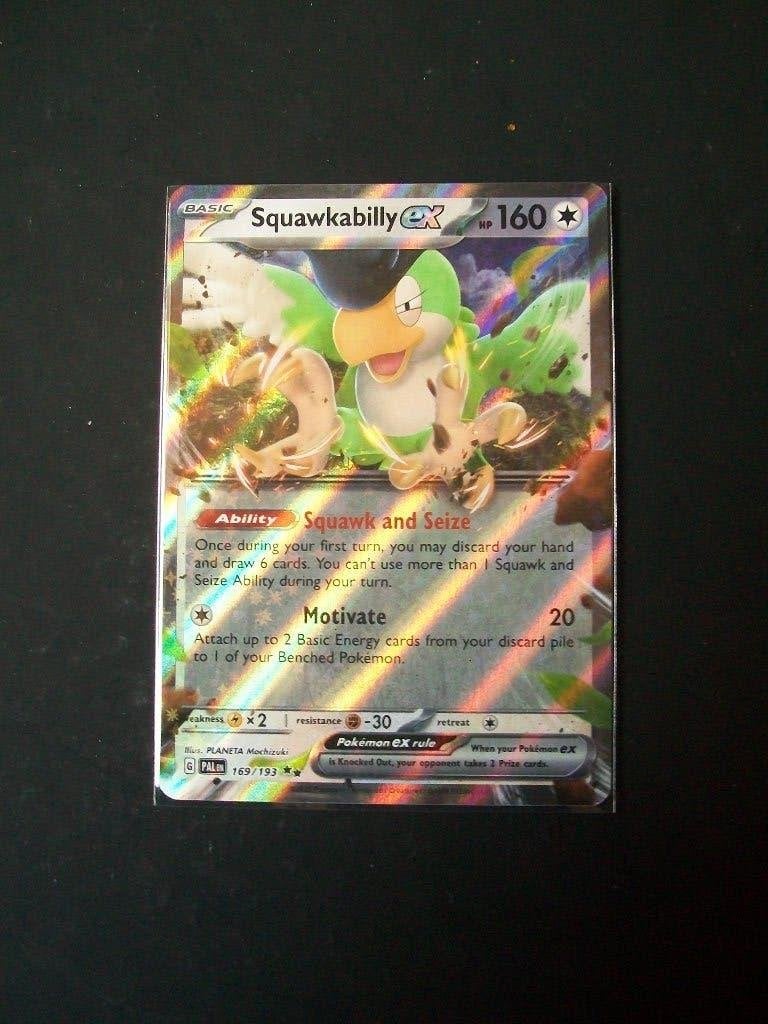 2887: Nieuwe Pokemon Kaart SQUAWKABILLY EX HP160 (169/193), Verzenden, Nieuw, Losse kaart, Foil
