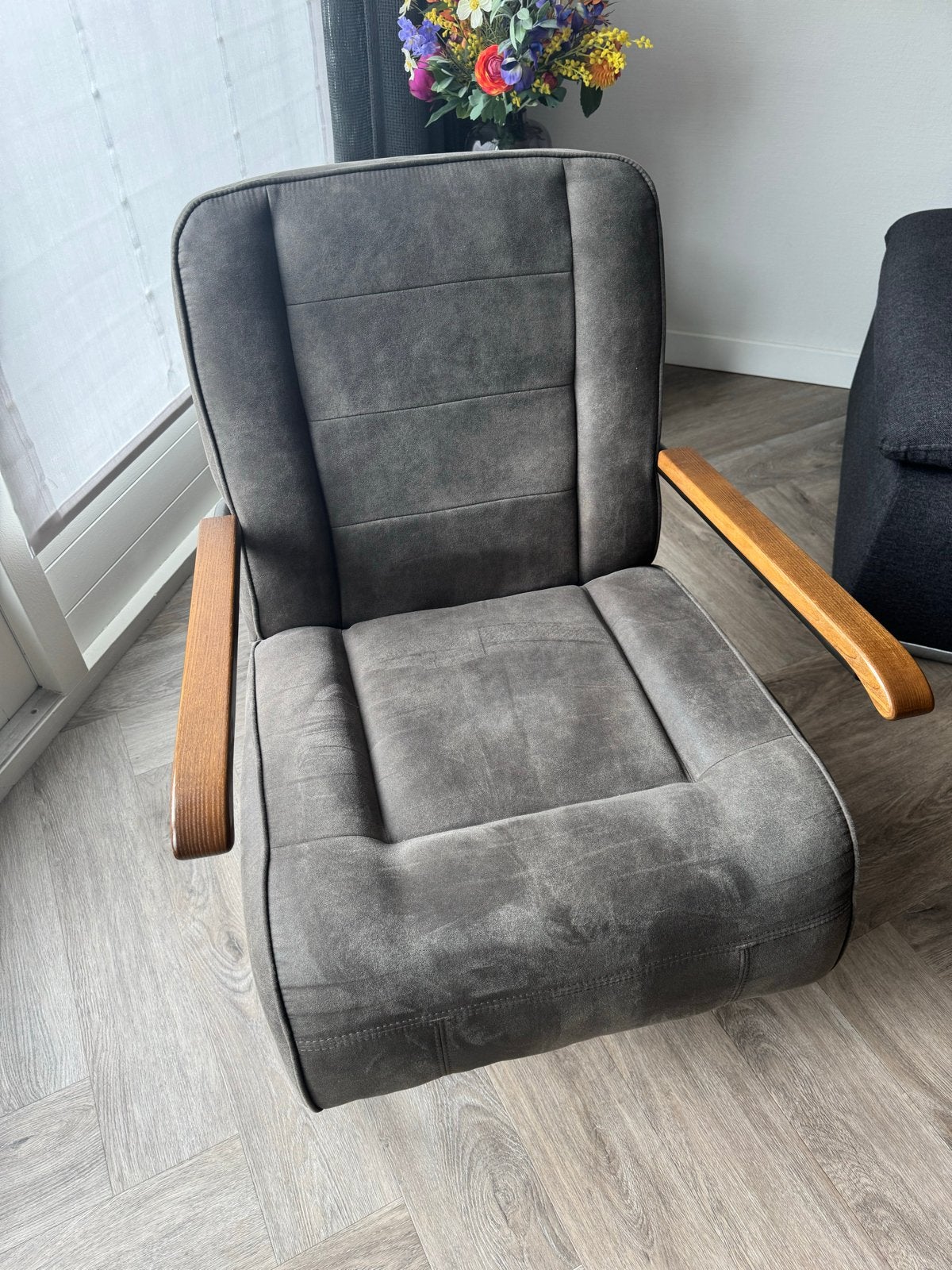 Fauteuil Ivar Leen Bakker - grijs, Ophalen, Gebruikt, Stof, 75 tot 100 cm