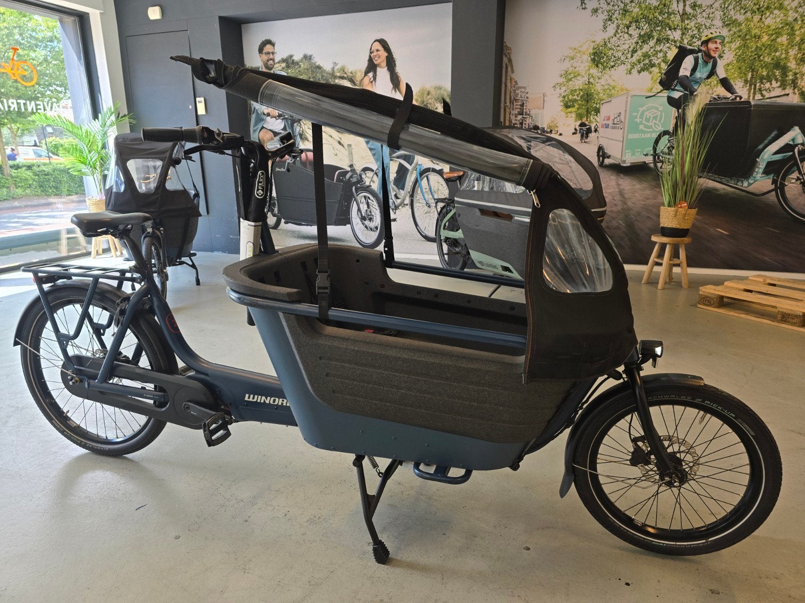 Winora FUB Cargoline| 500W | REGENHUIF | 500W | VOL OPTIE 🥇, Fietsen en Brommers, Fietsen | Bakfietsen, Ophalen of Verzenden