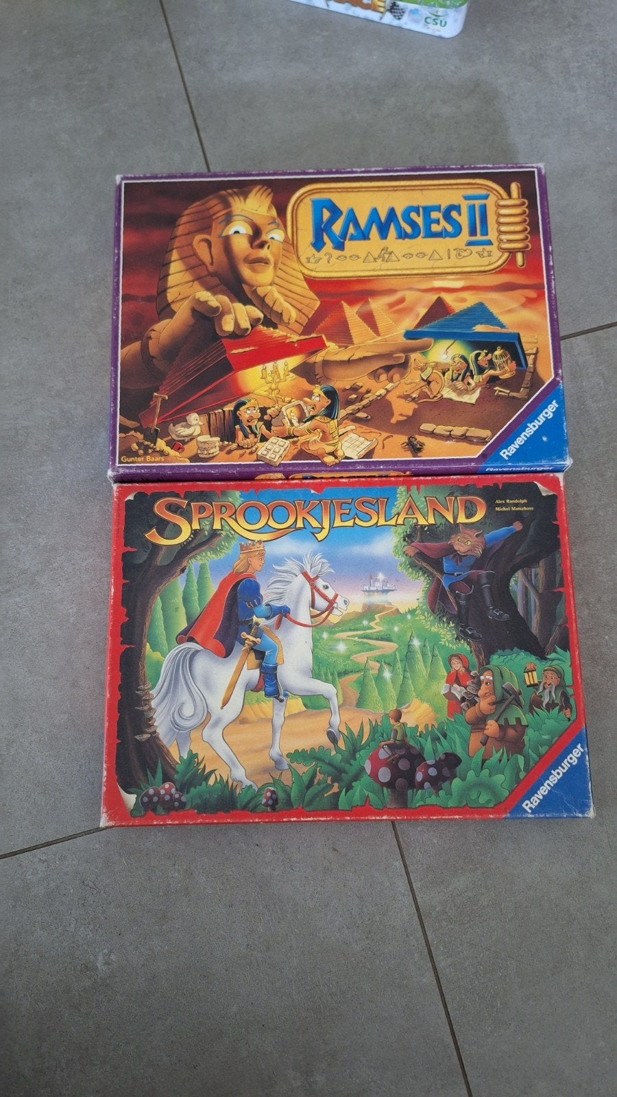 Bordspellen: Ramses II & Sprookjesland (Ravensburger), Drie of vier spelers, Ophalen, Gebruikt, Ravensburger