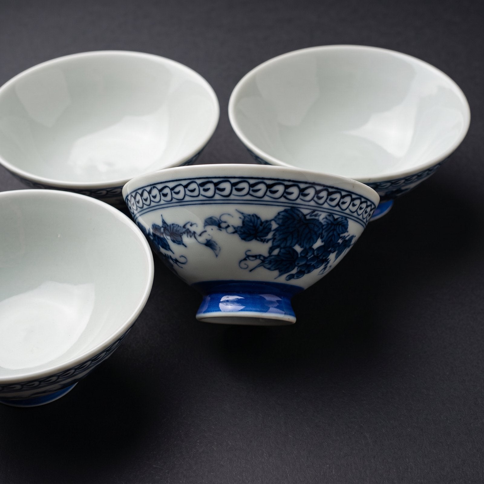 Set van 4 vintage Japanse Arita rijstkommen, Ophalen of Verzenden