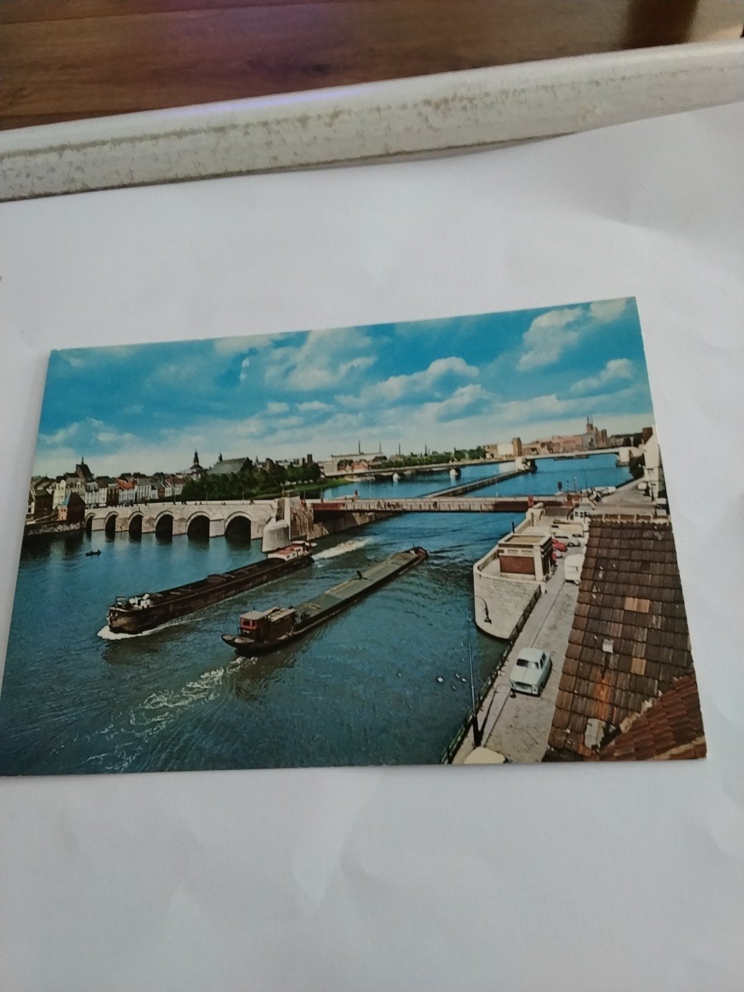 Oude Ansichtkaart Maastricht Bruggen Gelopen, Ophalen of Verzenden, 1960 tot 1980, Gelopen, Limburg