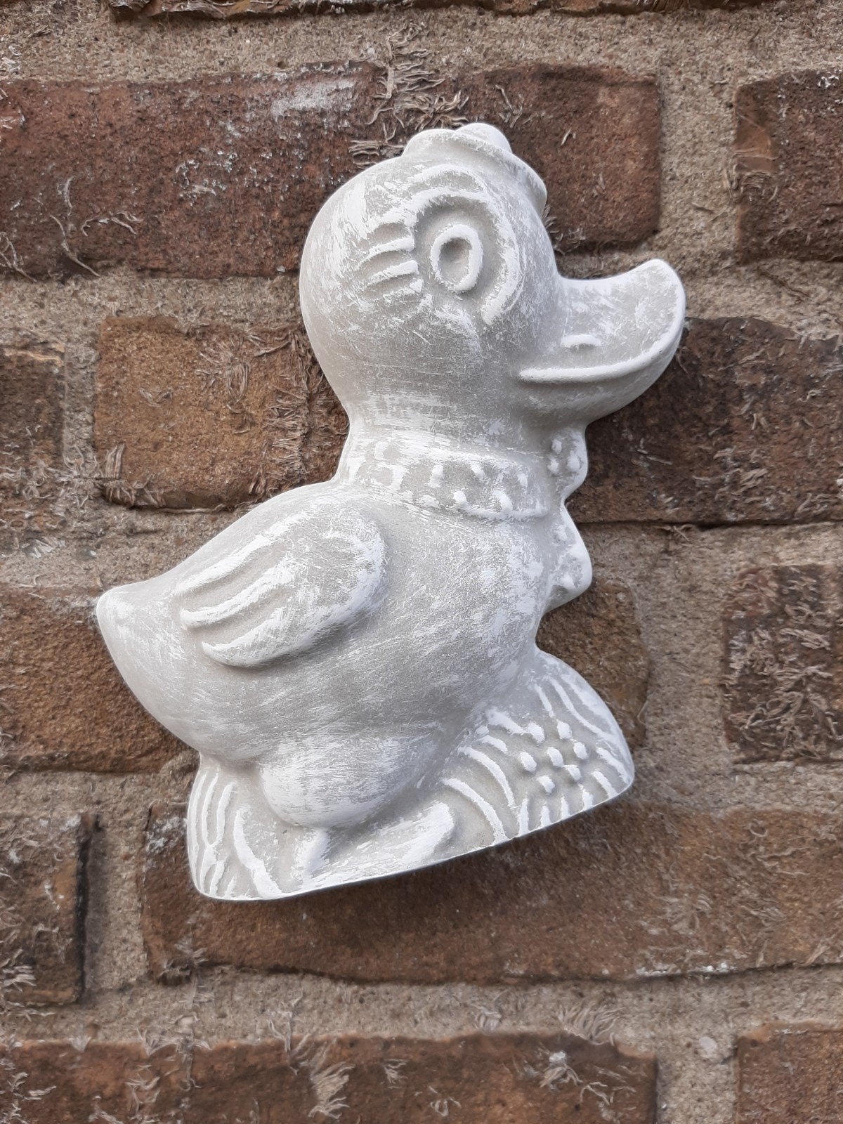 Eend wanddecoratie betonnen beeld tuinbeeld beton, Ophalen of Verzenden