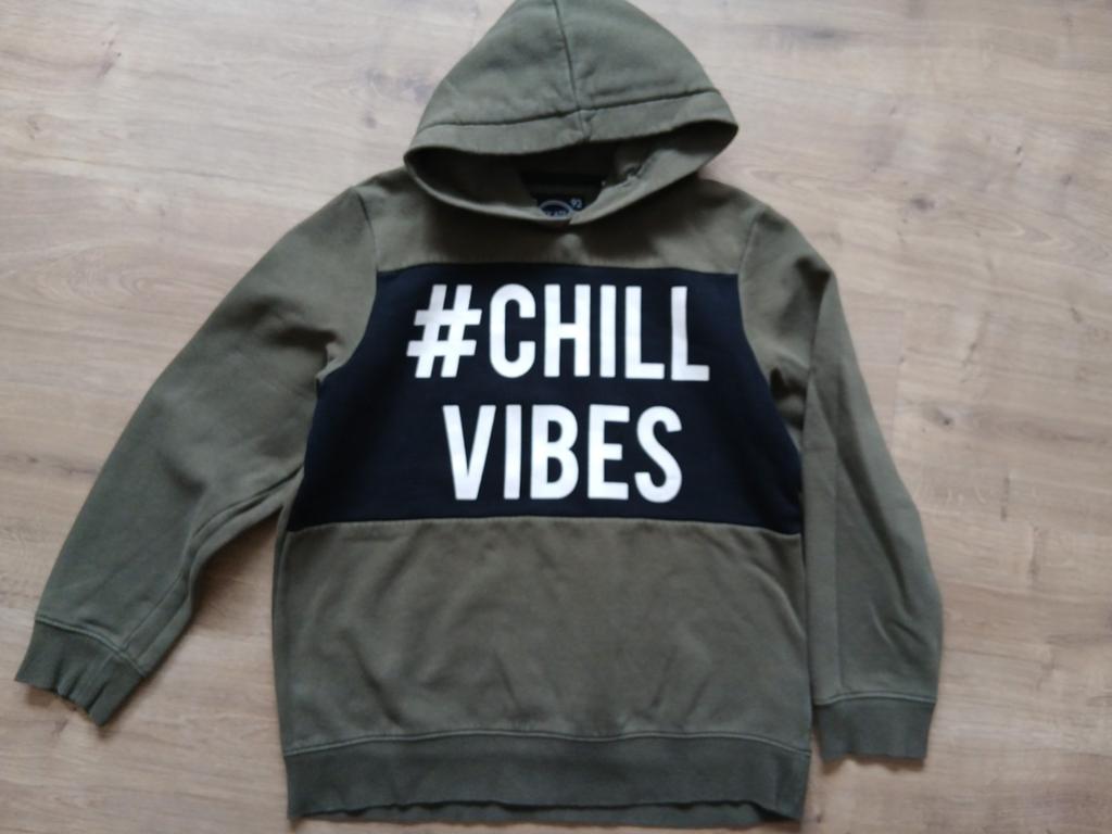 Groene hoodie 158/164 chill vibes, Ophalen of Verzenden, Jongen, Trui of Vest