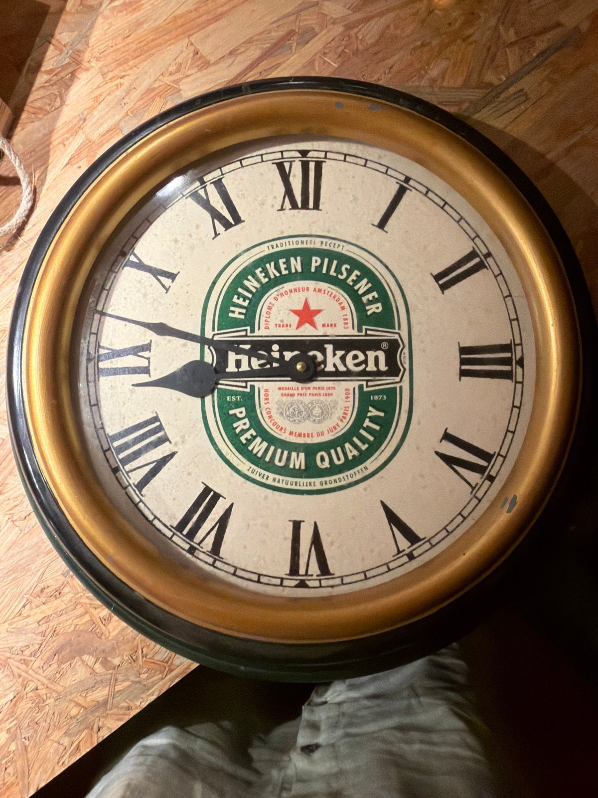 Vintage Heineken Klok - Uniek Verzamelobject, Ophalen of Verzenden