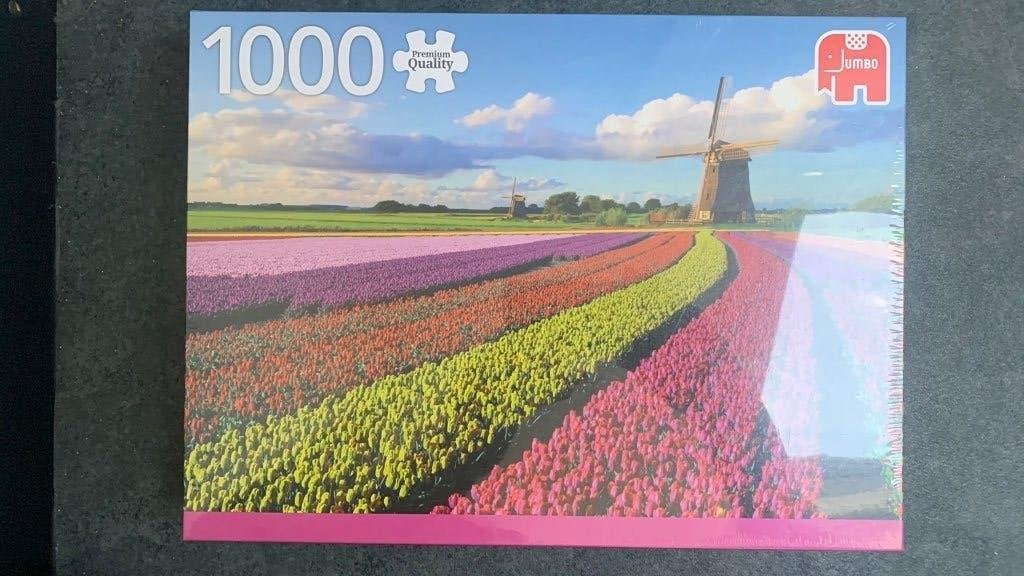 Puzzel 1000 stukjes Tulpenveld, Ophalen of Verzenden, 500 t/m 1500 stukjes, Nieuw