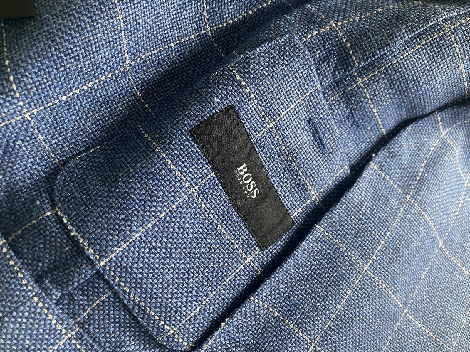BOSS linnen jasje  50, Ophalen of Verzenden, Zo goed als nieuw, Maat 48/50 (M), Blauw