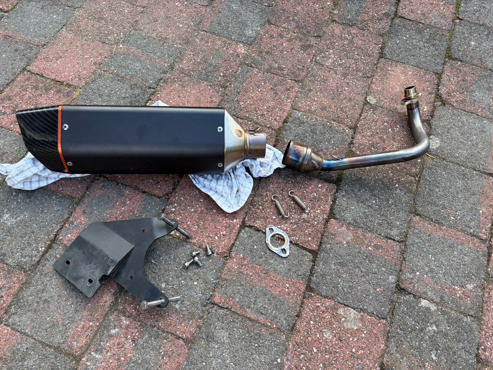 Bullet racing uitlaat voor piaggio 4t 2v, Ophalen, Uitlaat, Piaggio