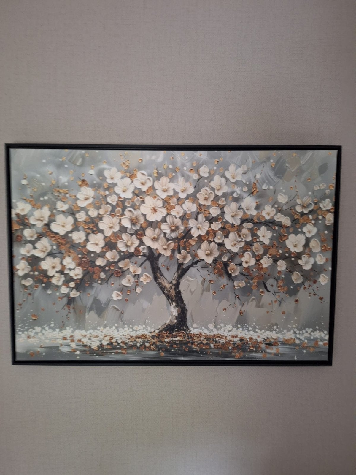 Canvas schilderij boom met lijst en stilleven, Ophalen, Doek, Realistisch, Landschap