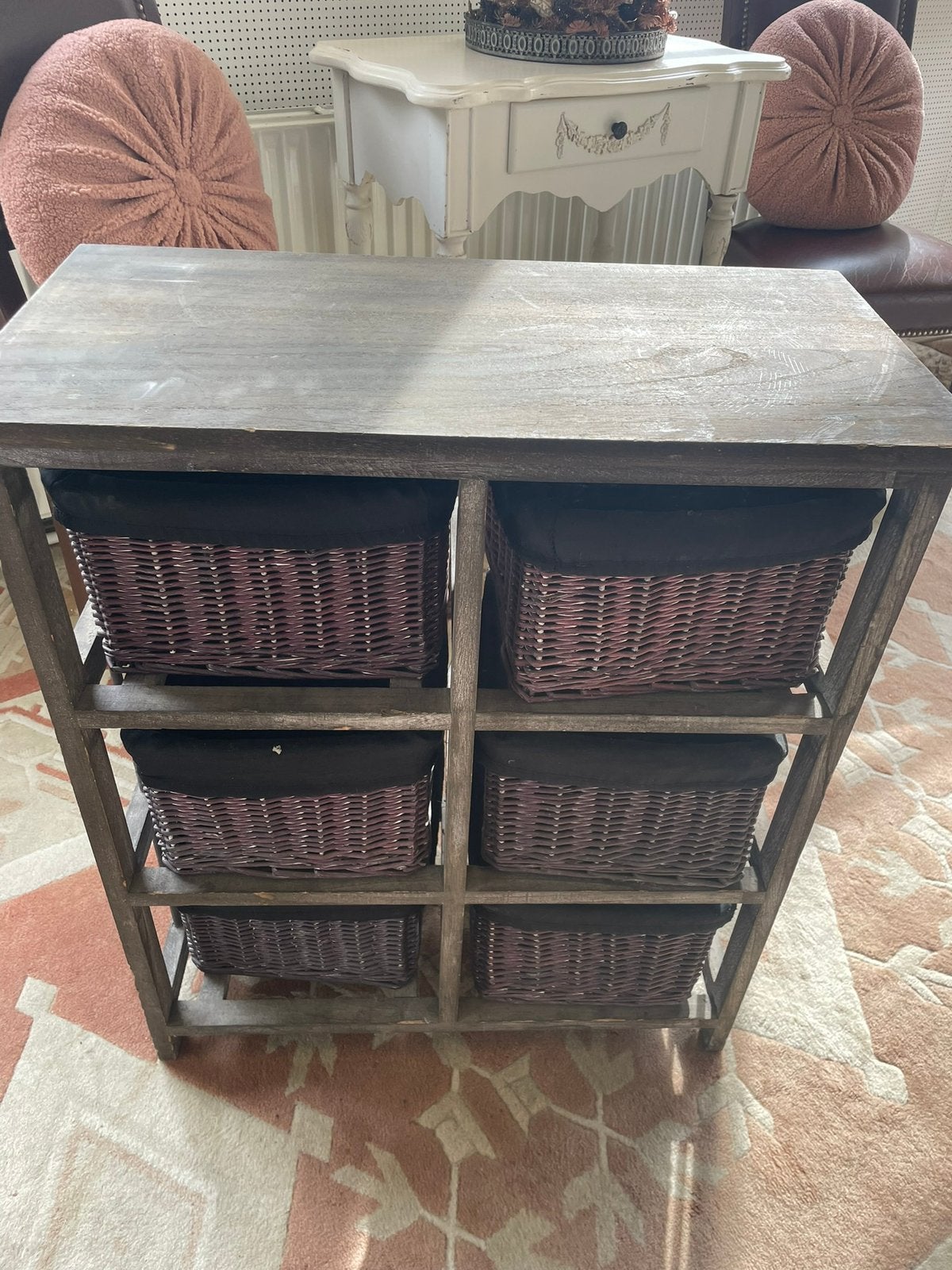 Kastje met manden, Huis en Inrichting, Ophalen, 50 tot 100 cm, Zo goed als nieuw, 3 of 4 laden