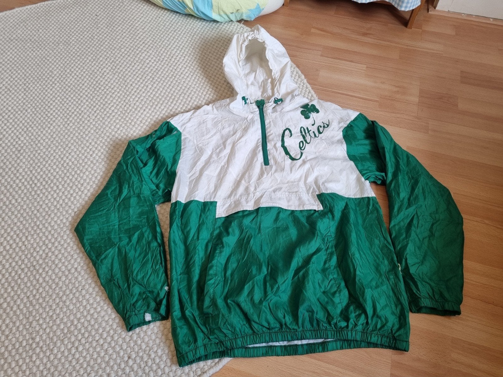 Vintage Boston Celtics Mitchell & Ness Jas - Maat L, Maat 52/54 (L), Mitchell & Ness, Ophalen of Verzenden, Gedragen