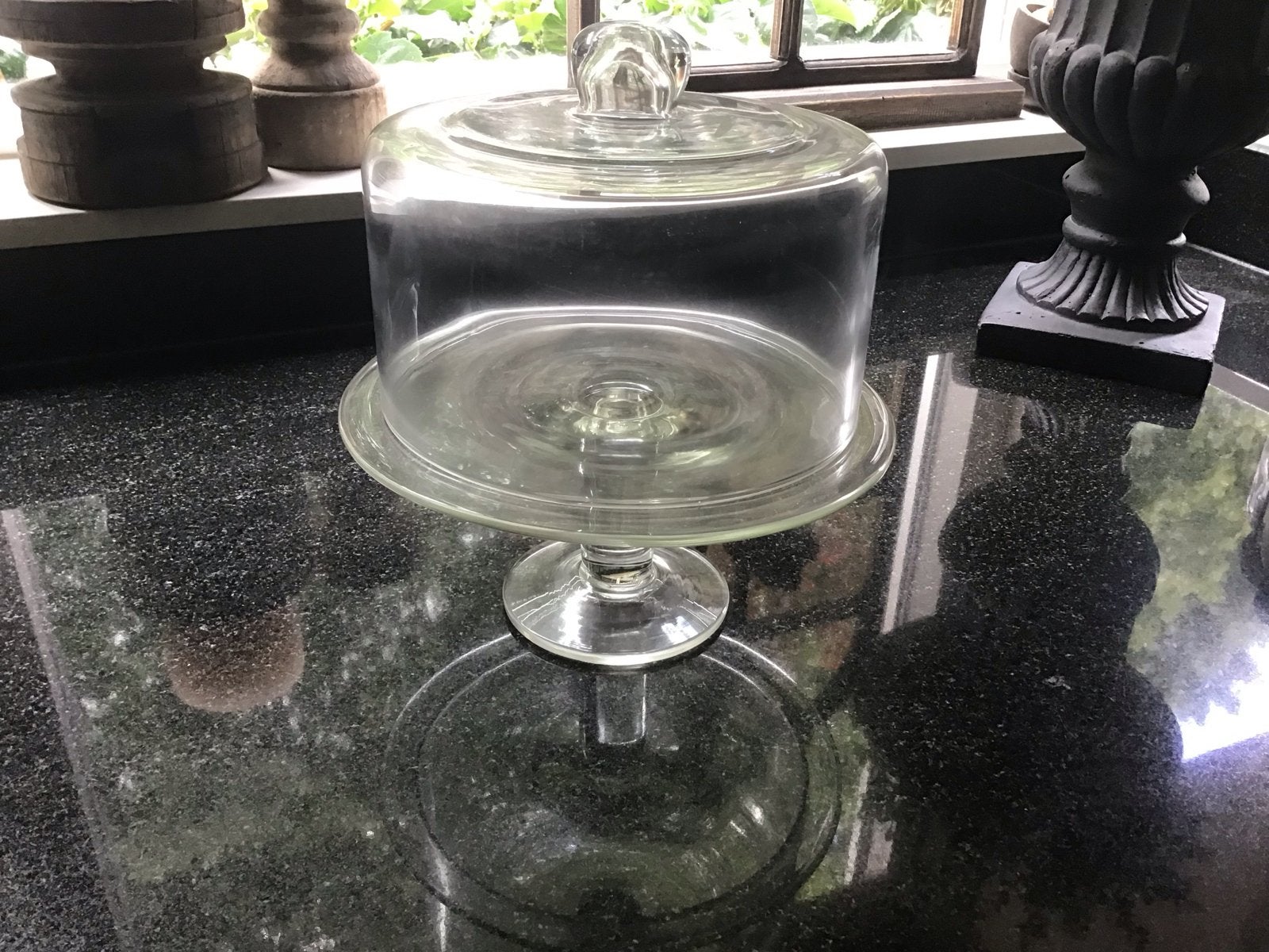Glazen taartplateau met stolp, Ophalen of Verzenden