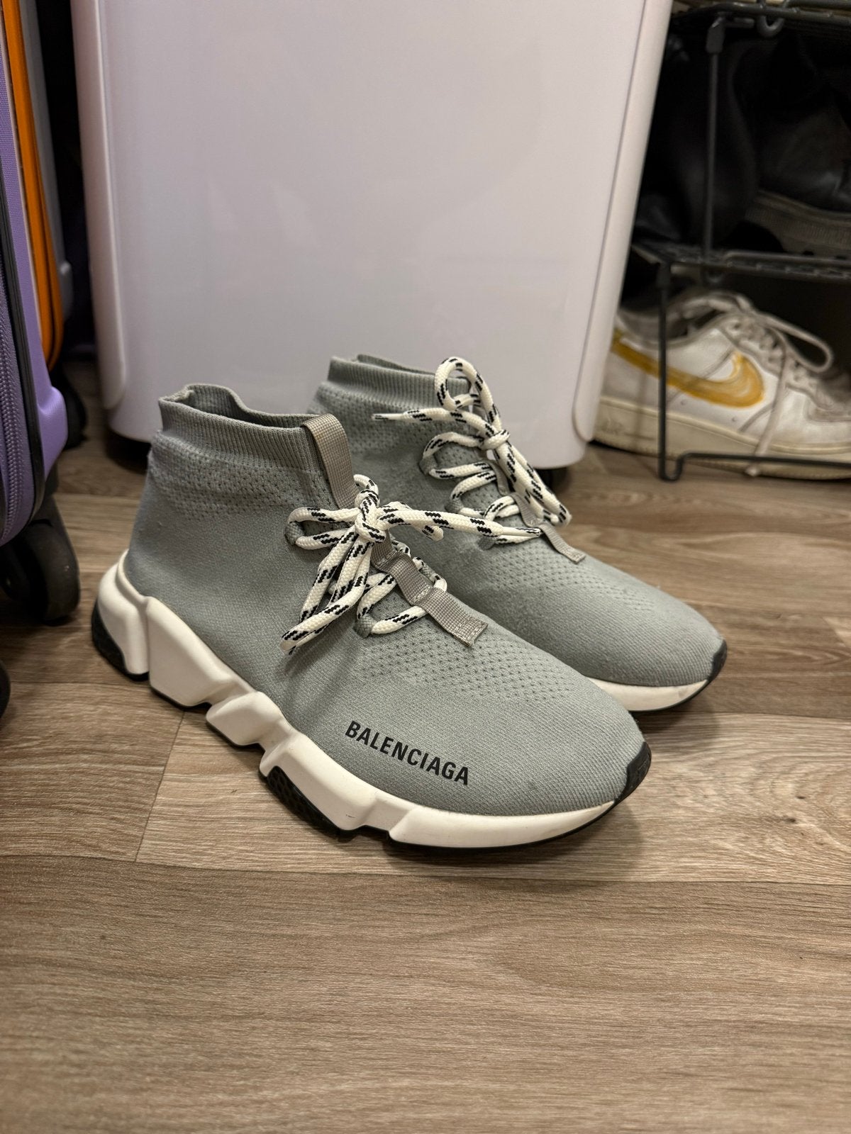 Balenciaga Speed Sneakers - Grijs - Maat 38, Ophalen of Verzenden, Sneakers of Gympen, Grijs, Gedragen