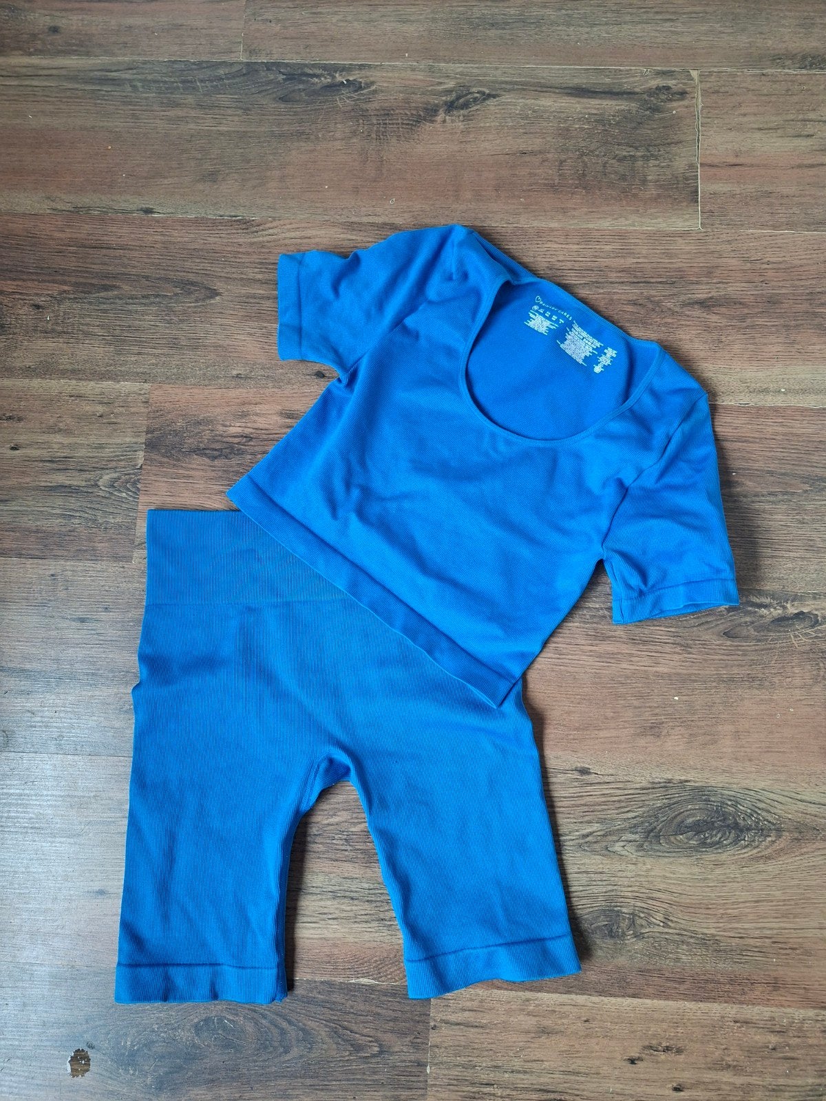 Mooie blauwe sportset Primark (m), Ophalen of Verzenden, Zo goed als nieuw, Blauw, Fitness of Aerobics