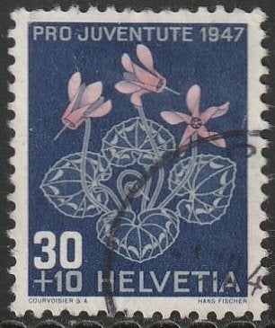 Zwitserland 1947 491 Pro Juventute 30c, Gest, Ophalen of Verzenden, Gestempeld