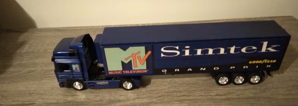 Jos verstappen simtek 1995 F1 transporter truck 1:43, Hobby en Vrije tijd, Modelauto's | 1:43, Ophalen of Verzenden, Zo goed als nieuw