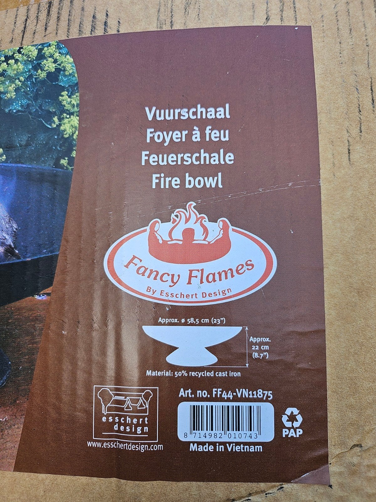 Nieuwe Fancy Flames Vuurkom van Esschert Design, Ophalen, Nieuw, Vuurkorf