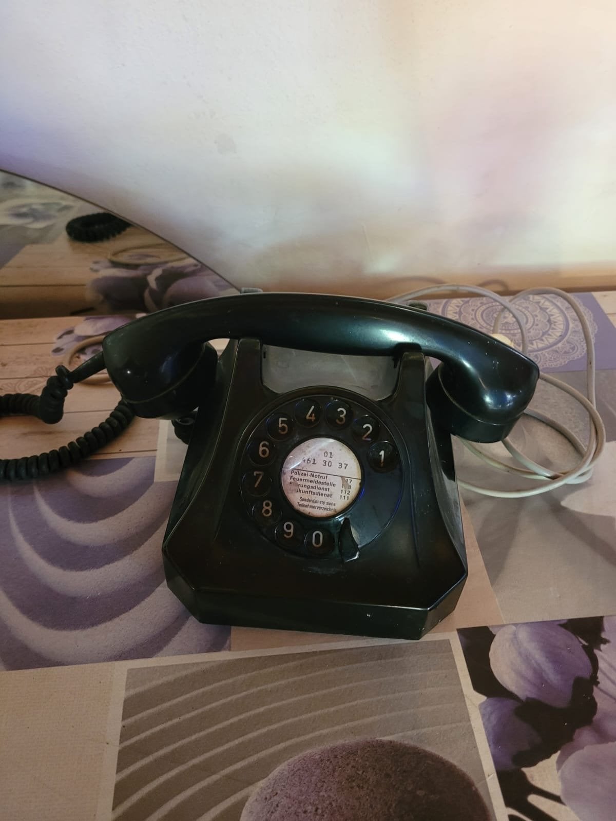 Vintage Bakelieten Telefoon met Draaischijf, Ophalen