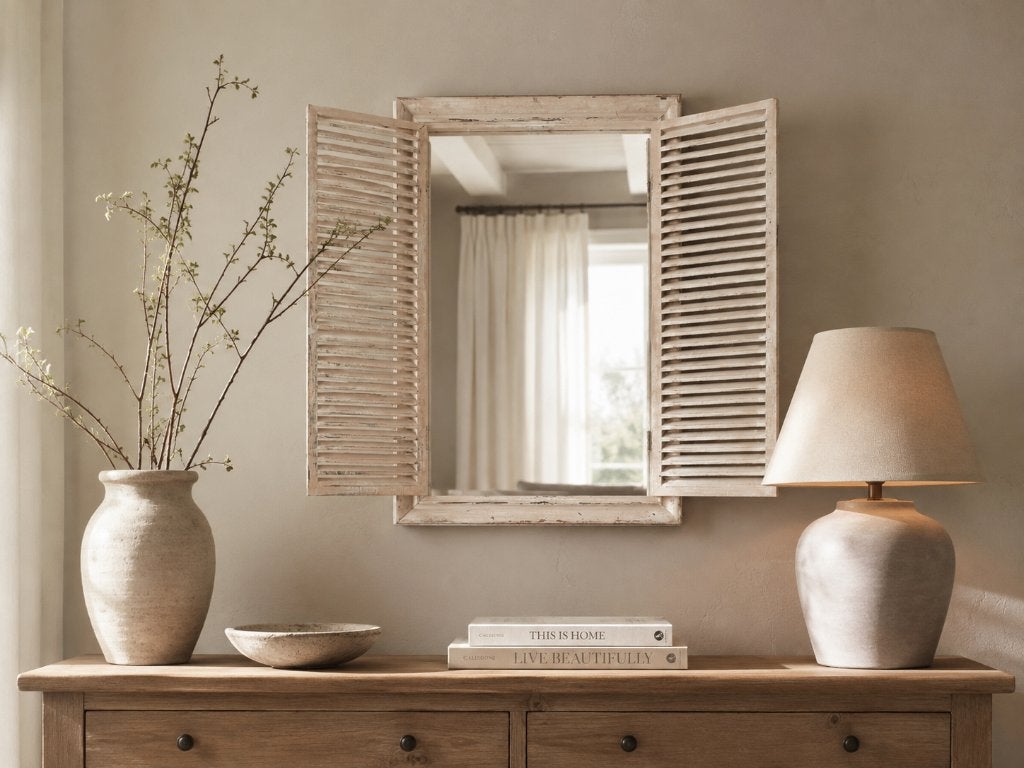 Clayre & Eef Spiegel wandspiegel van hout. NIEUW, Huis en Inrichting, Ophalen, Minder dan 50 cm, Nieuw, Minder dan 100 cm