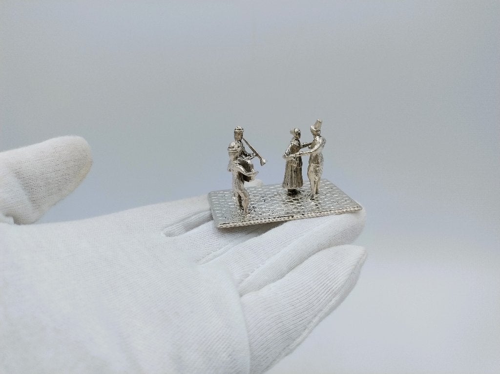 Zilveren miniatuur dansgroep, H. Hooijkaas, Schoonhoven 1979, Info@zilverwebsite.nl, Verzenden, Zo goed als nieuw, ZIlverwebsite.nl