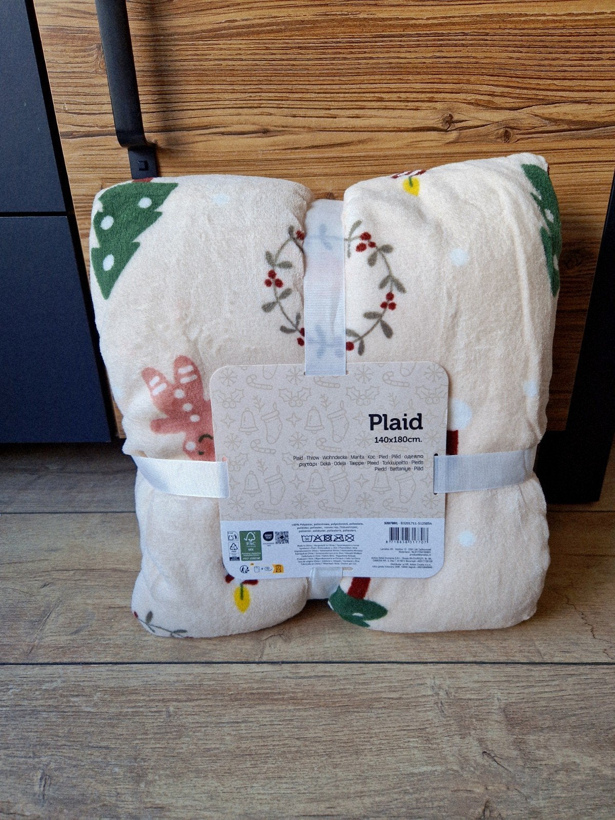 Lichtroze kerst plaid 140x180cm, Diversen, Ophalen of Verzenden, Nieuw