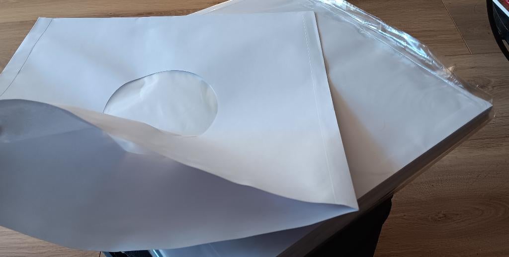 LP binnenhoezen (wit) met antistatische voering, Ophalen of Verzenden, Zo goed als nieuw, 12 inch
