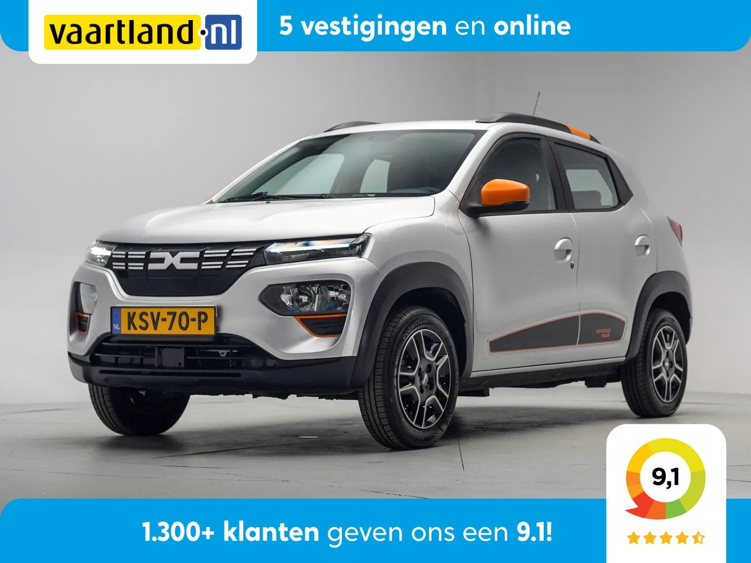 Dacia Spring Comfort+ Orange spring 27 kWh [ Nav Cruise Airc, Auto's, Dacia, Automaat, Start-stop-systeem, 0 cilinders, Gebruikt