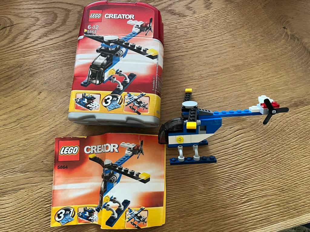 Lego Creator 5864: Helikopter 3-in-1 set, Ophalen of Verzenden, Zo goed als nieuw, Complete set, Lego