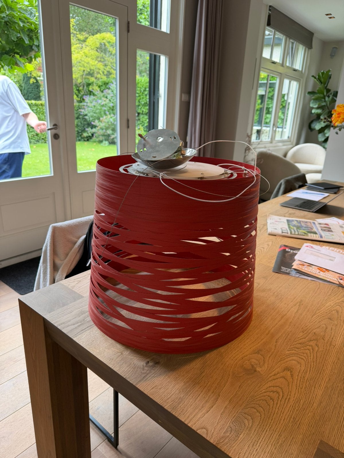Foscarini Tress Grande Hanglamp, Ophalen, Gebruikt, 40 cm, Metaal