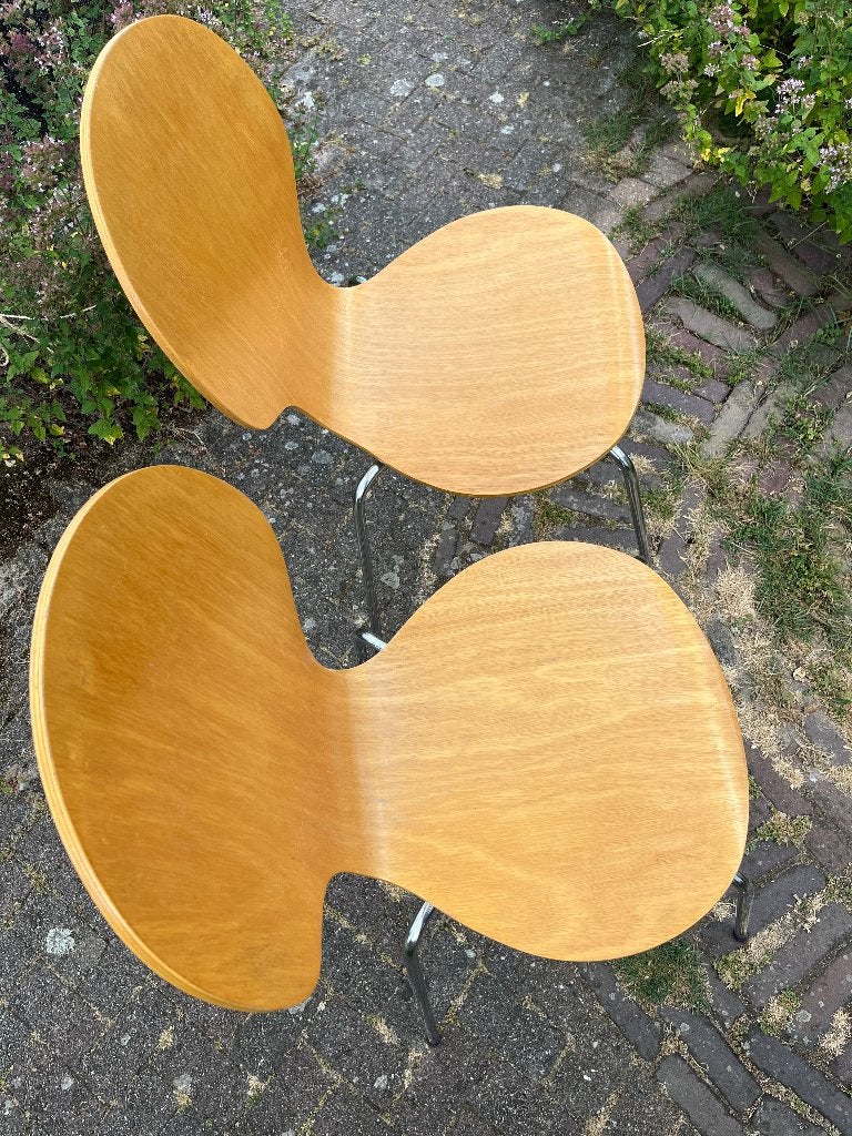 Vlinderstoel blank eiken, Huis en Inrichting, Stoelen, Ophalen, Gebruikt, Twee, Overige kleuren