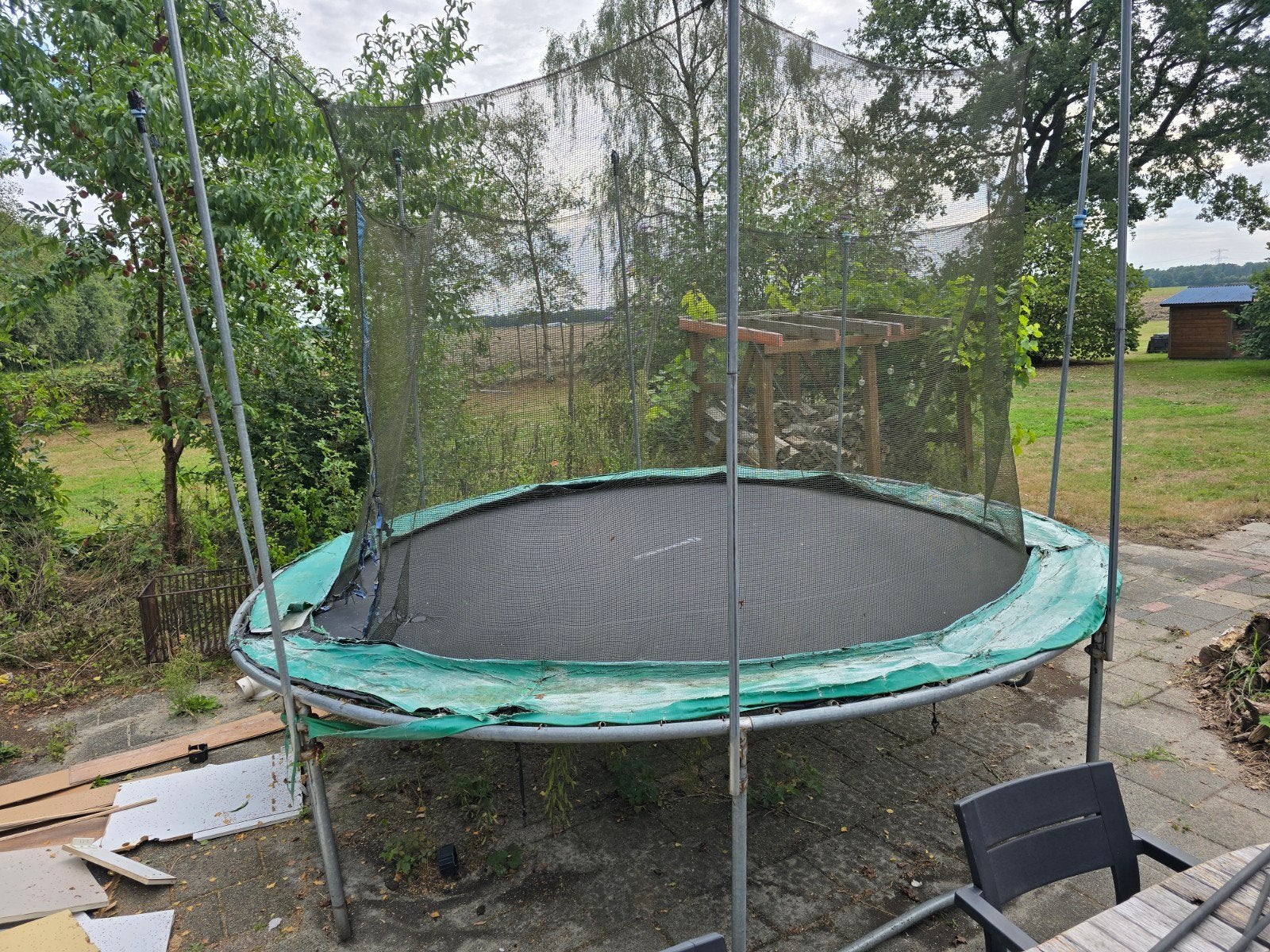 Songmics Trampoline 3.60m, Ophalen, Gebruikt