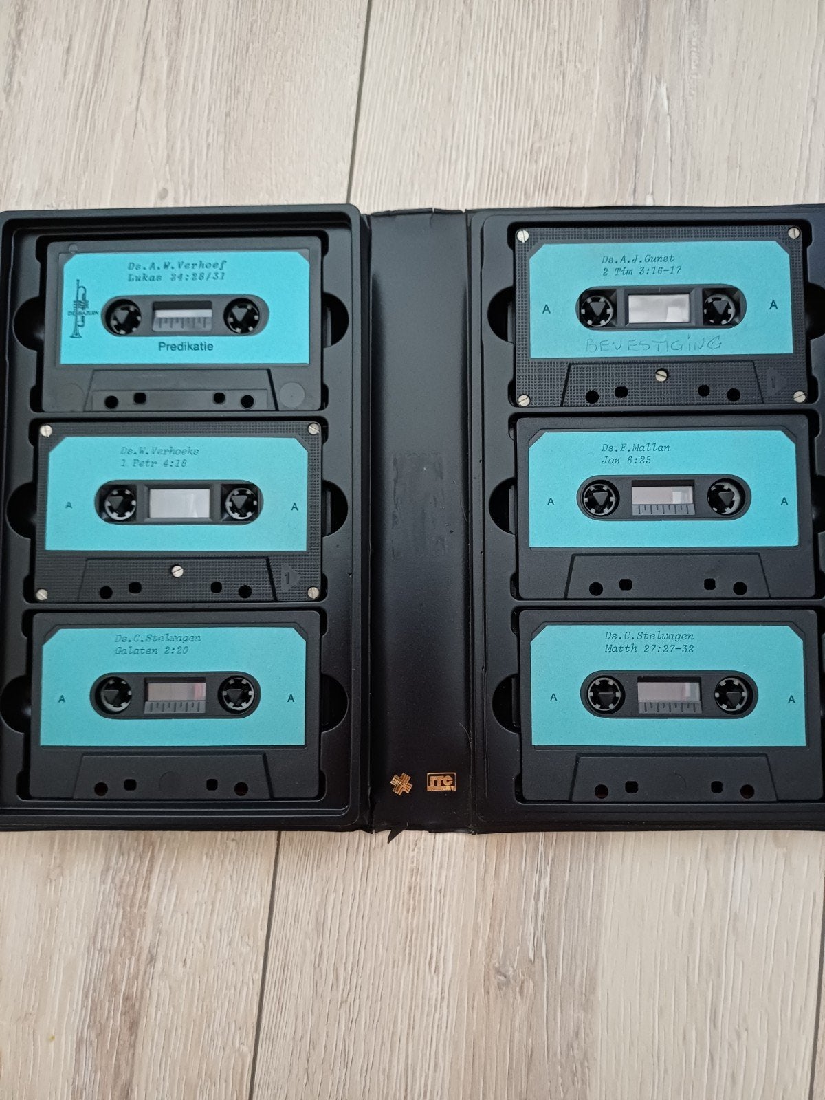 6 preken cassettebandjes ds.Verhoef,Verhoeks,Mallan,Gunst,, Cd's en Dvd's, Cassettebandjes, Gebruikt, 2 t/m 25 bandjes, Overige genres