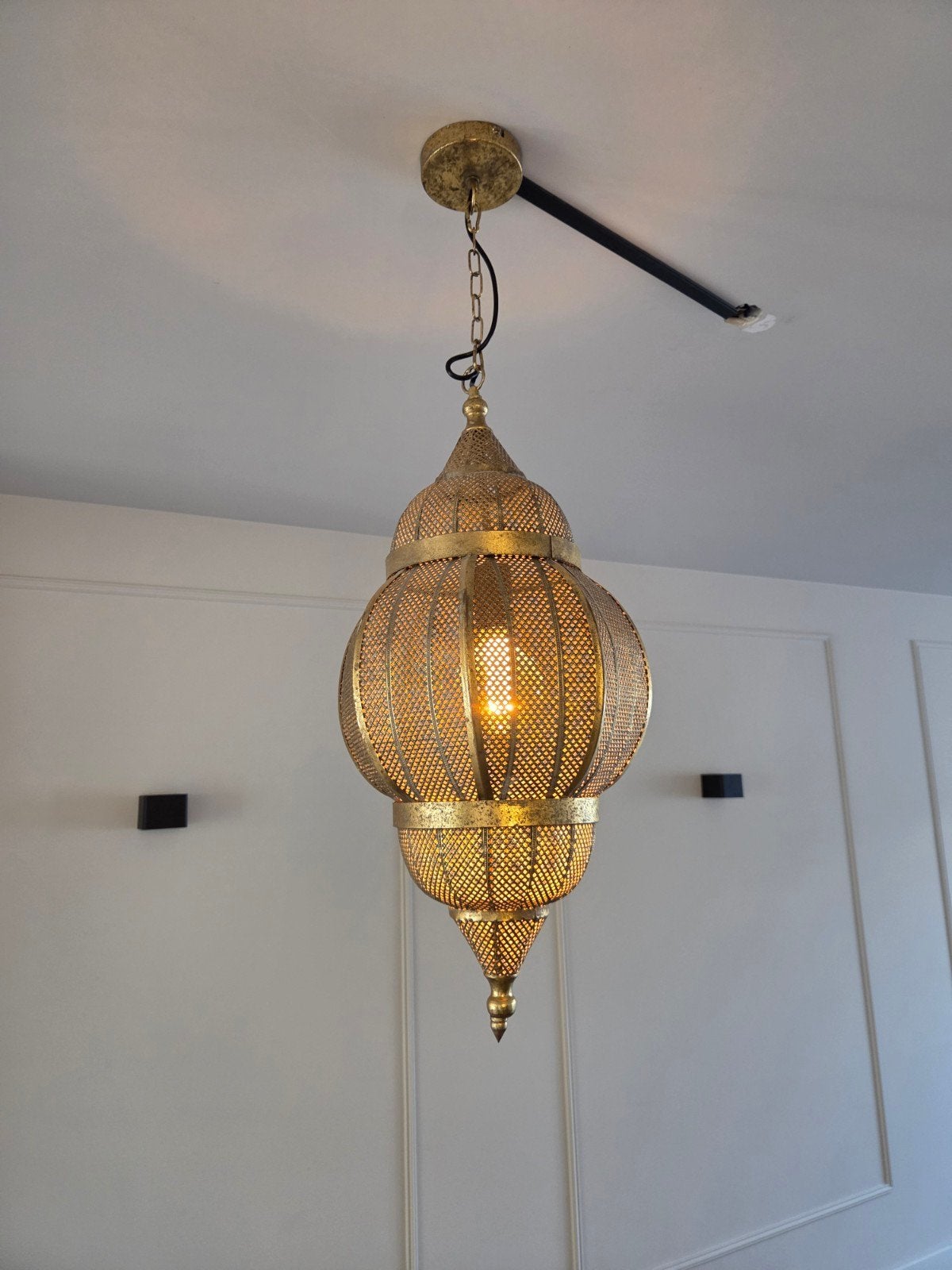 Oosterse Aladino lamp - Zo goed als nieuw, Huis en Inrichting, Lampen | Hanglampen, Ophalen, Zo goed als nieuw, Metaal, Oosters