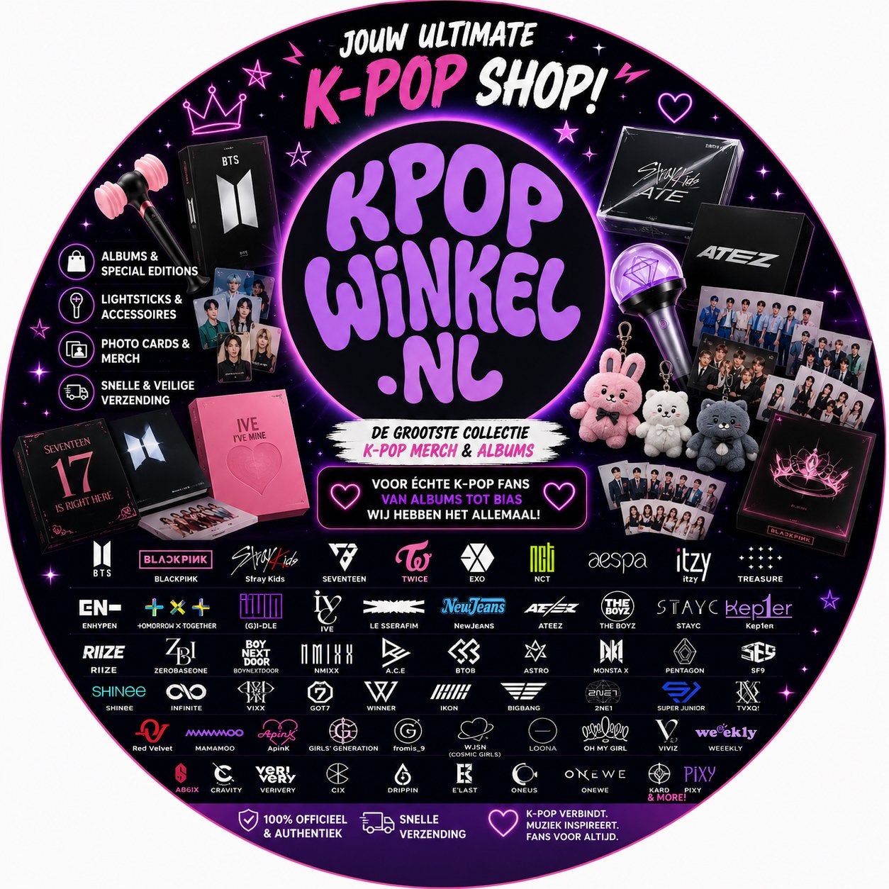 KPOP albums lightsticks Katseye Stray Kids BTS CORTIS, Ophalen of Verzenden