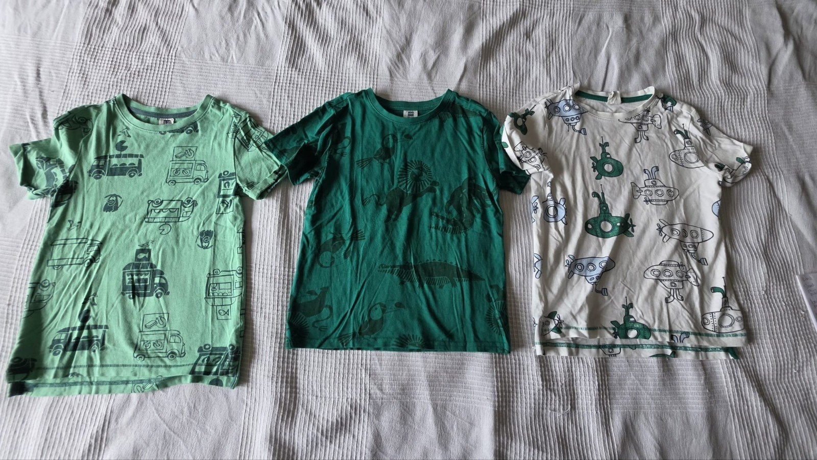 Leuke set van 3 shirts in de maat 122/128, Gebruikt, Ophalen of Verzenden, Shirt of Longsleeve, Hema