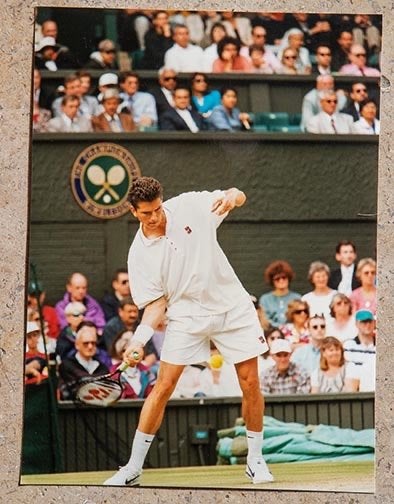 Org. kleurenfoto's 1996 Wimbledon winnaar Richard Krajicek., Sport en Fitness, Tennis, Verzenden, Nieuw, Overige typen, Overige merken