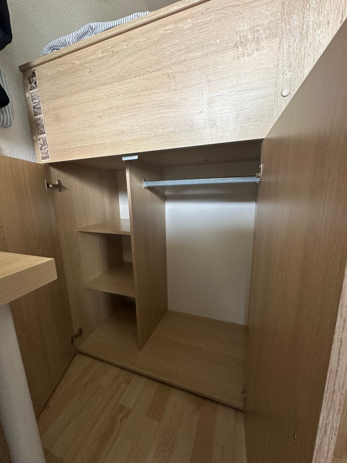 HalfHoogslaper met kast en lades - Ideaal voor kleine kamers, Ophalen, Gebruikt, Eenpersoons, Minder dan 160 cm