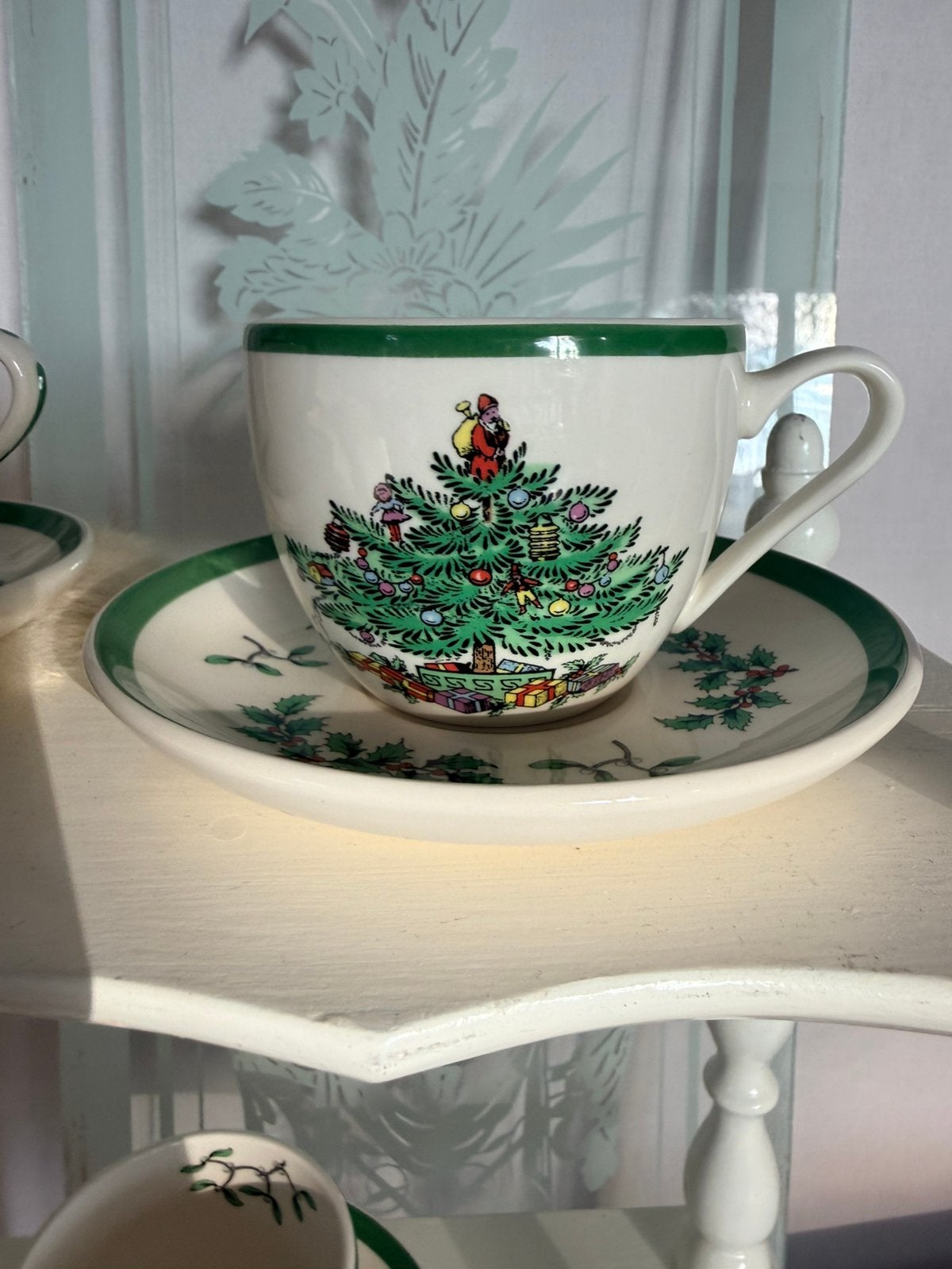 Spode christmas tree 6x nieuwe thee kop en schotels, Ophalen, Nieuw