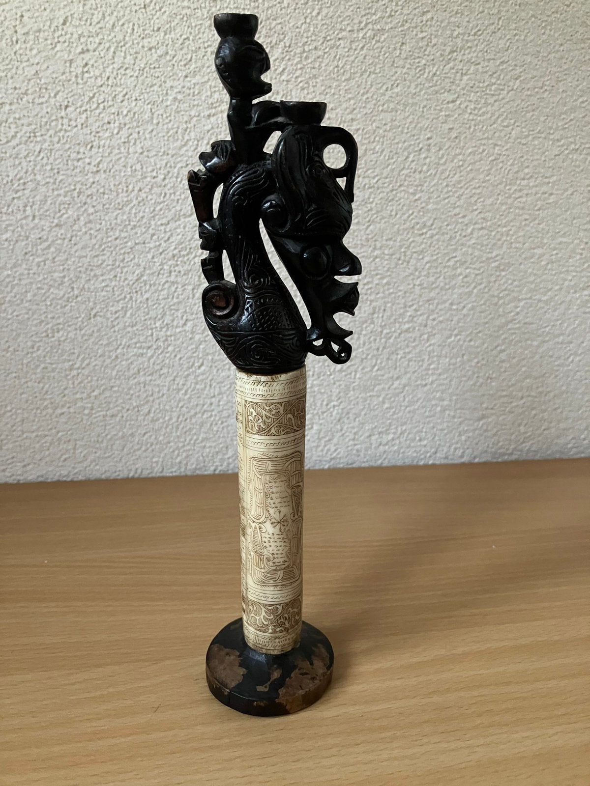 Mooie handgemaakte Batak Medicijnkoker (Sumatra) - Vintage, Antiek en Kunst, Ophalen of Verzenden