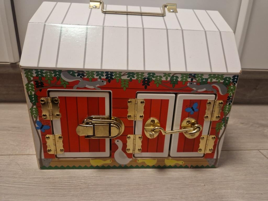 Melissa en doug - slotenhuisje, Kinderen en Baby's, Speelgoed | Educatief en Creatief, Ophalen, Zo goed als nieuw
