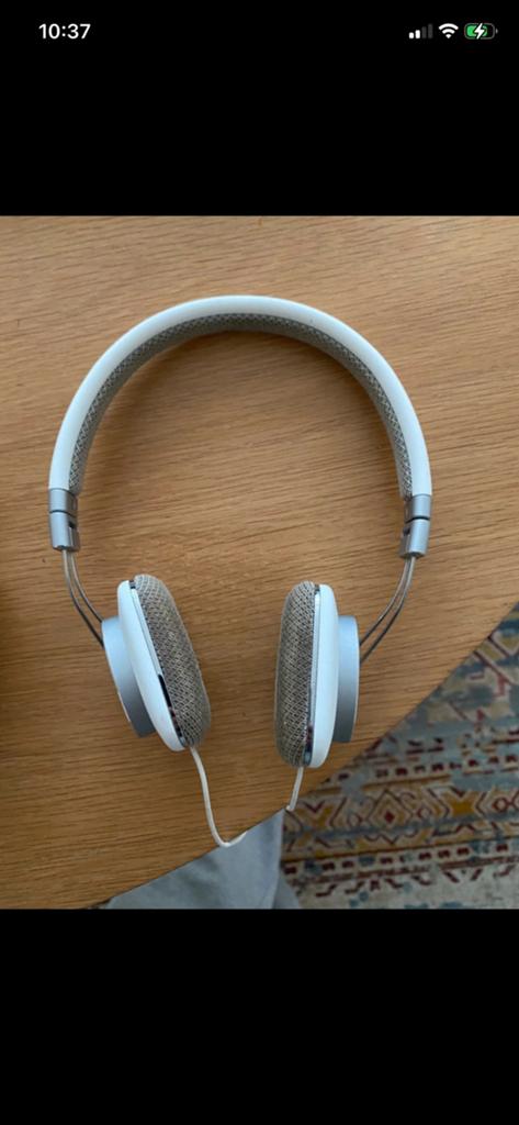 Bowers & Wilkins P5 koptelefoon met hoesje, Ophalen of Verzenden, Gebruikt, Op oor (supra aural), Overige merken
