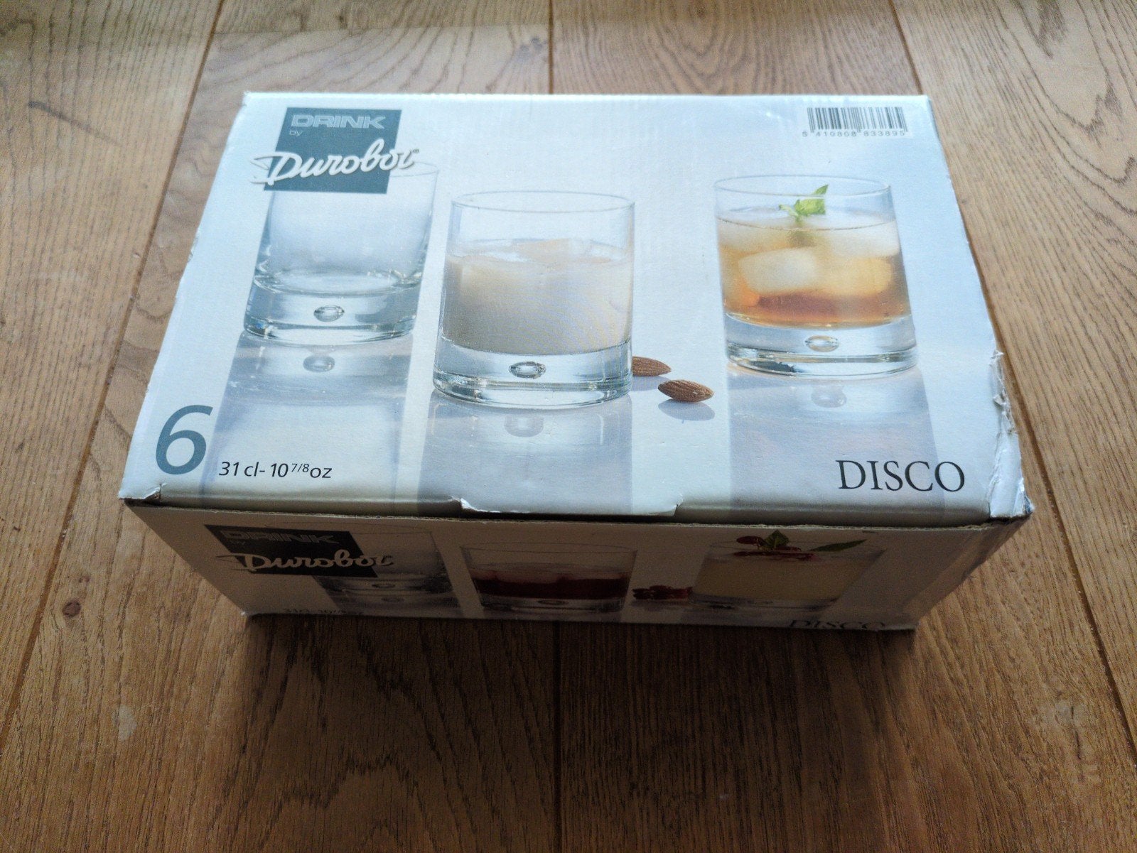 Zes whiskey tumbler glazen in doos, Ophalen