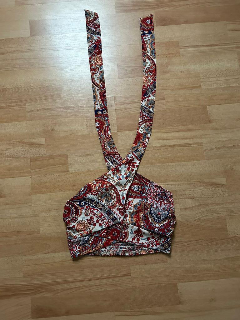 Haltertop met print, Overige kleuren, Ophalen of Verzenden, Zo goed als nieuw, Maat 36 (S)