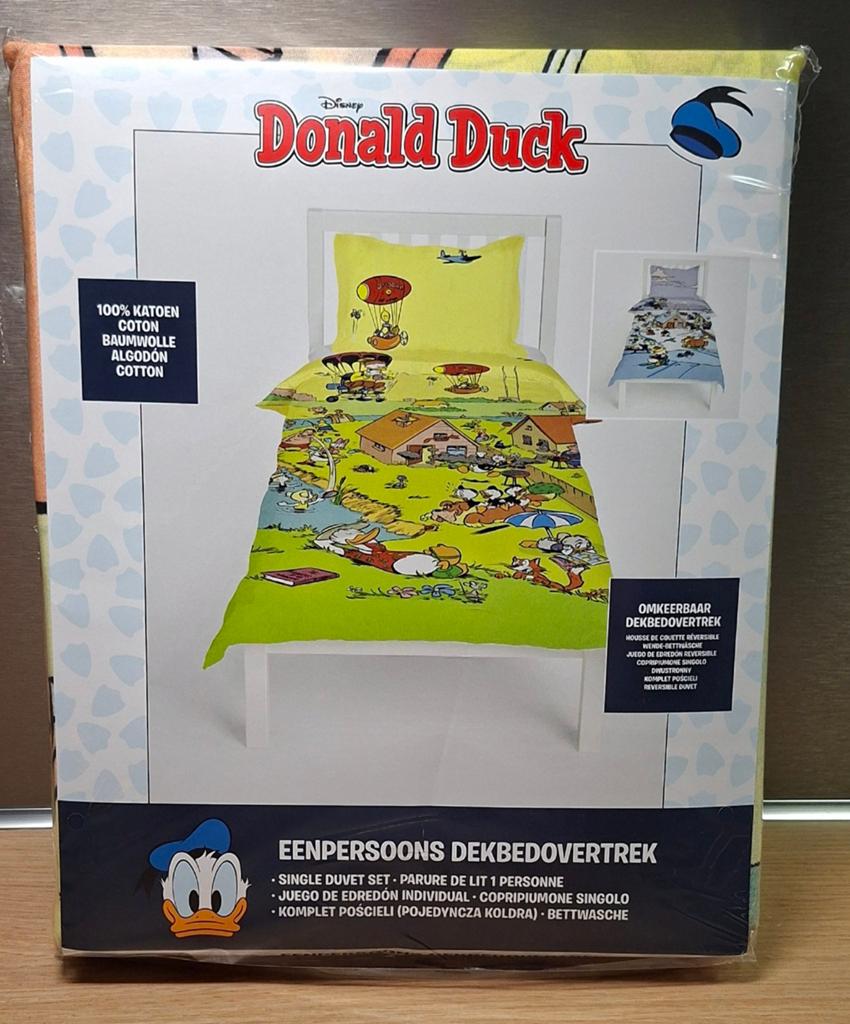 Donald Duck Eenpersoons Omkeerbaar Dekbedovertrek, Ophalen, Nieuw, Jongetje of Meisje, Dekbedovertrek