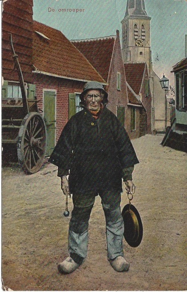 Scheveningen (Z.H.) De Omroeper, gelopen 1909, Ophalen of Verzenden, Voor 1920, Gelopen, Zuid-Holland