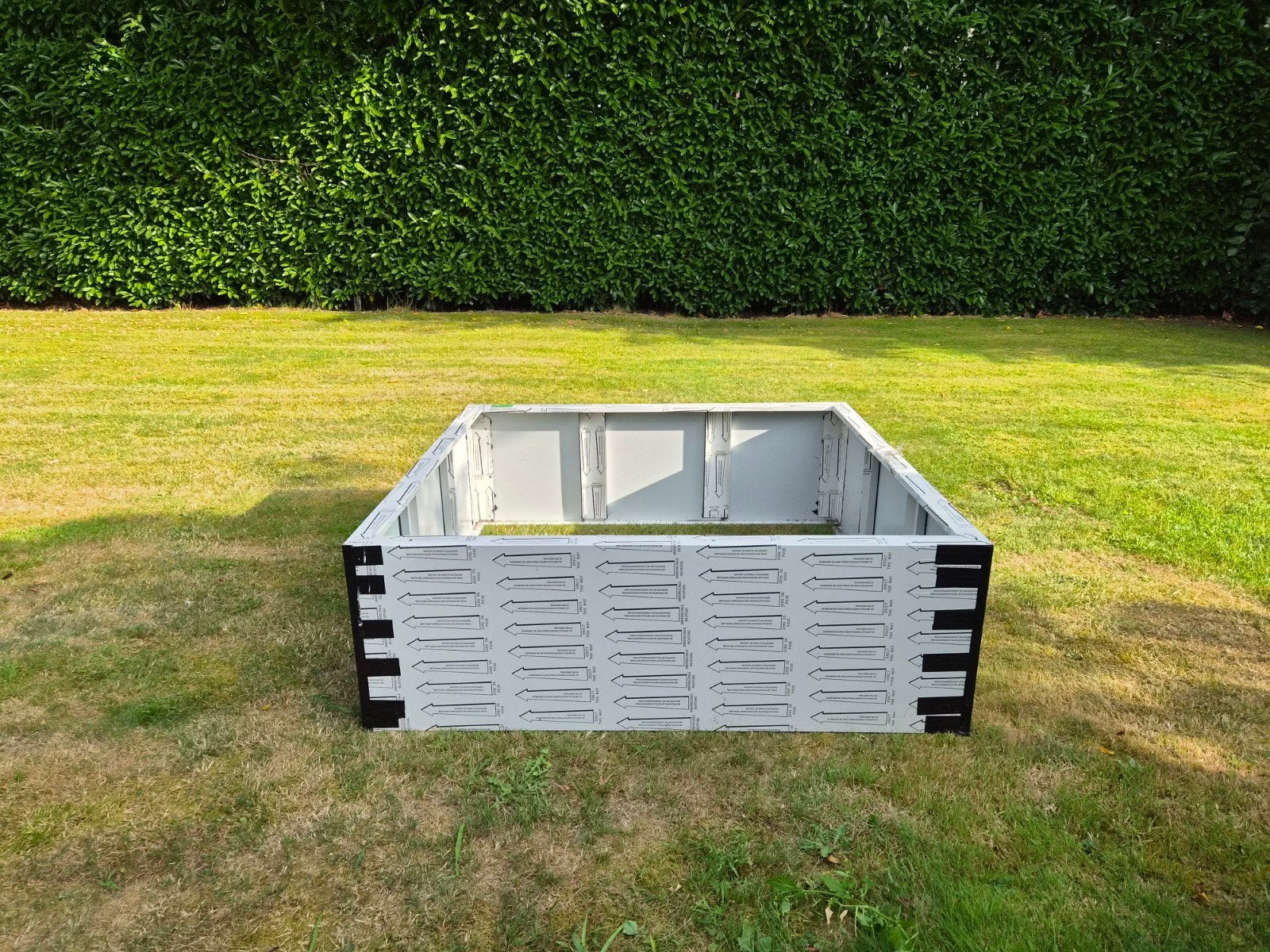 Grote witte metalen plantenbak 150x150x50cm, Ophalen, 100 cm of meer, Vierkant, Nieuw