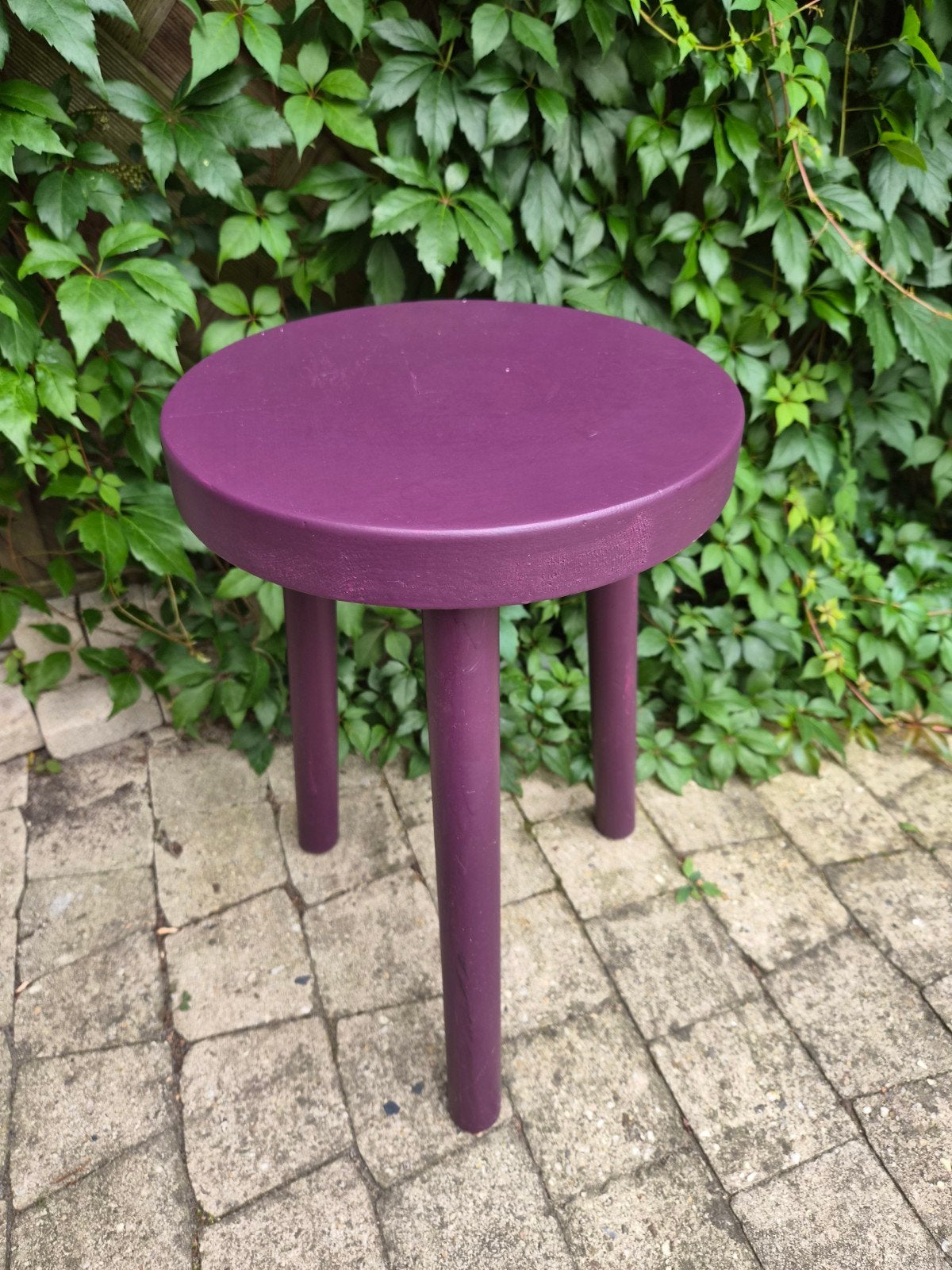 Paars krukje, Ophalen, Hout