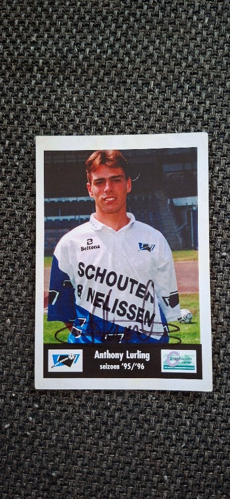 Spelerskaart met handtekening Anthony Lurling # FC Den Bosch, Ophalen of Verzenden, Nieuw, Overige binnenlandse clubs, Spelerskaart