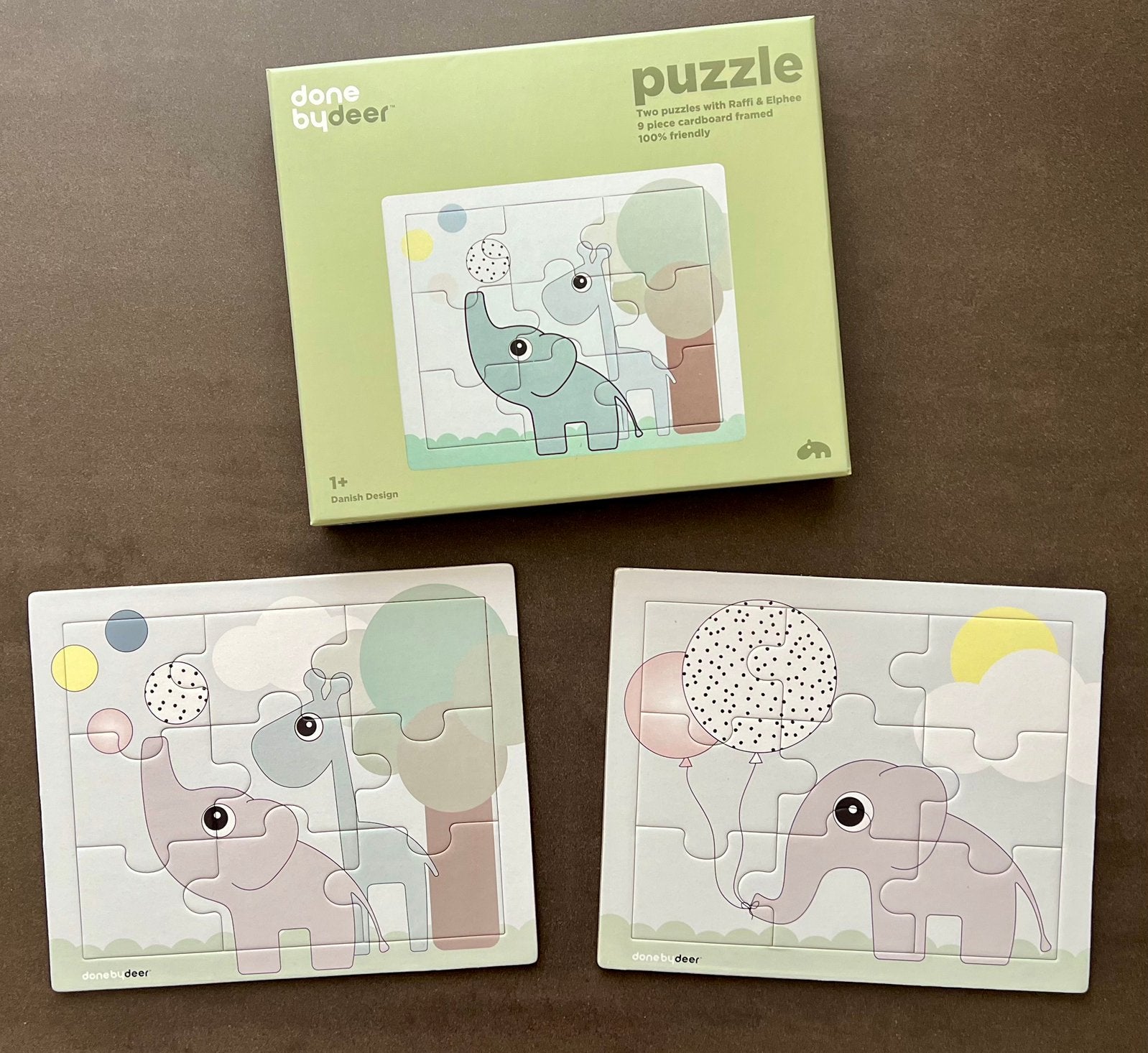 Puzzel Done by deer te koop 2x 9 stukjes zgan, Ophalen of Verzenden, Zo goed als nieuw